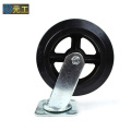 8 inch heavy duty flat plate swivel iron core steering casters